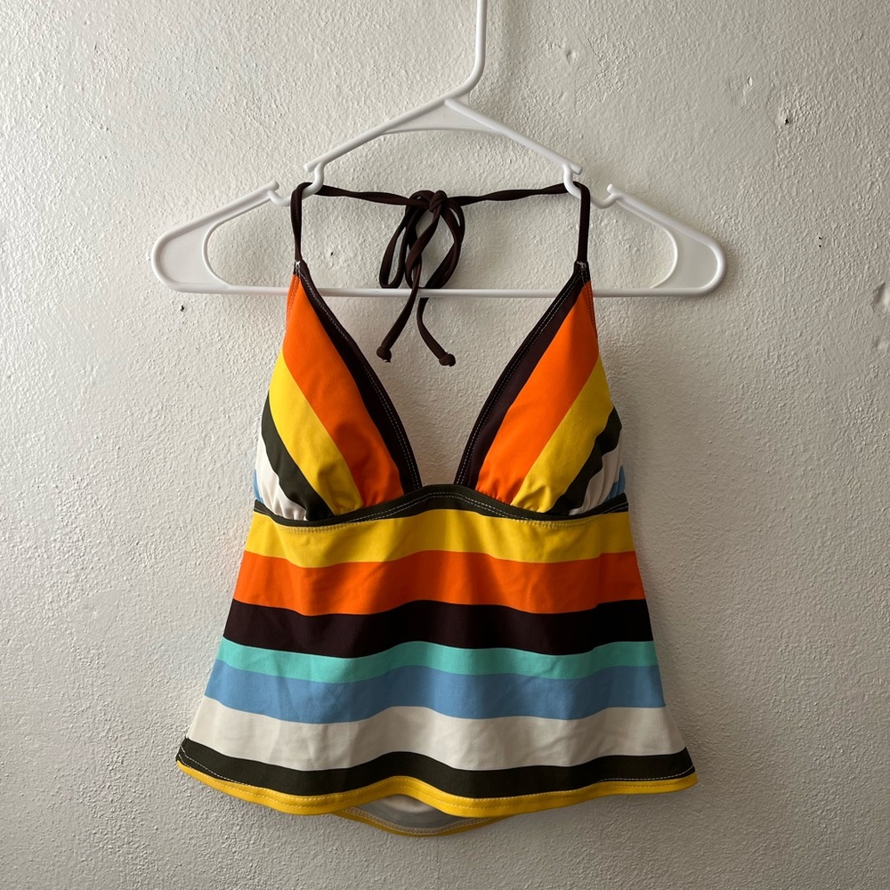 Colorful striped hobie halter top